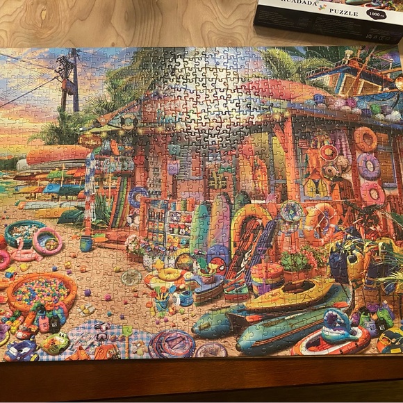 HUADADA Jigsaw Puzzle Summer time beach shop - Picture 2 of 4
